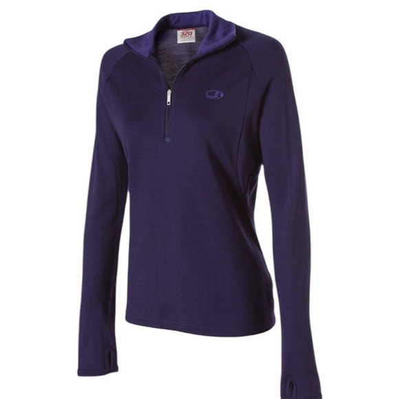 Icebreaker Sweaters - Icebreaker 320 Original Merino Wool Long Sleeve Half Zip Size Medium